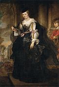 Helena Fourment with a Carriage by Rubens, 1639