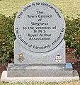 HMS Royal Arthur commemorative stone in Skegness