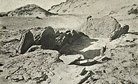 Dolmen an der Pointe aux Oies (1030), nach der Ausgrabung 1979 versetzt