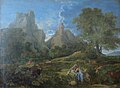 Nicolas Poussin's pastoral "Landscape with Polyphemus", 1649.