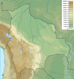 Map showing the location of Carrasco National Park