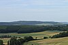 Blick von Merenberg im Ostnordosten zum Heidenhäuschen