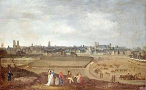 Jean Loyer : Vue de Rennes, prise du Champ de Mars (1800, musée des beaux-arts de Rennes)