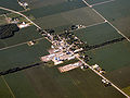 Wyatt, Indiana from above, a good example of a small town