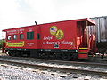 A CSX caboose in maintenance of way service.