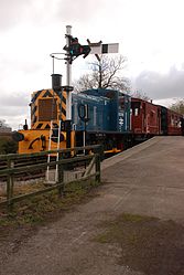 An ex British Rail Class 03 diesel shunter.