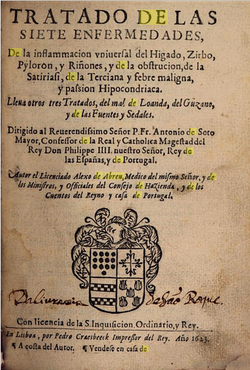 "Traktado pri la sep malsanoj", verko de Aleixo de Abreu, publikigita en 1623