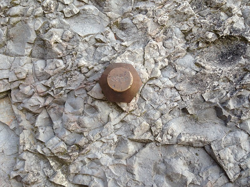 File:GSSP Golden spike Itzurun, Zumaia, Basque Country (02).jpg