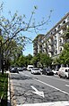 Oncoming traffic at intersection with Husu Hajiyev Street