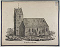 Drawing of the old church which was demolished in 1840