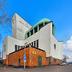Ventilation tower of the Maastunnel in Rotterdam, Netherlands (1937)[156]