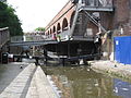 Albion Mills Lock on the Rochdale Canal Taken on 9 Aug. Uploaded by me on 29 Dec 2009.