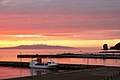 浅虫ヨットハーバーと青森湾の夕景色（青森県青森市）