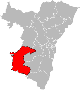 Situation of the canton of Mutzig in the department of Bas-Rhin