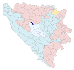 Location of Dobretići within Bosnia and Herzegovina.