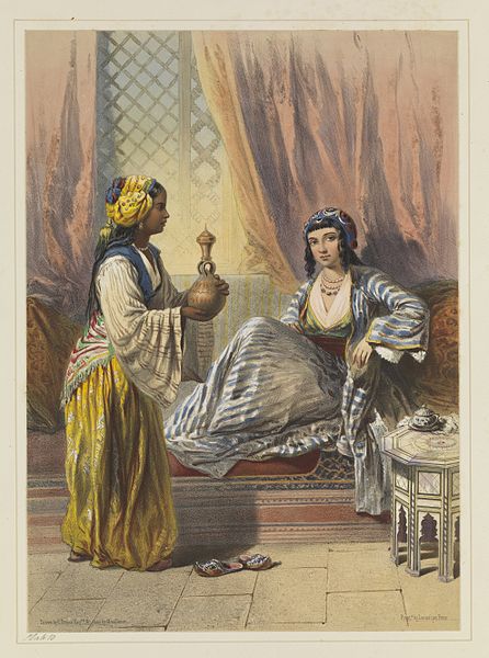 File:Cairene lady waited upon by a Galla Slave. Wellcome L0071552.jpg