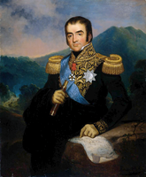 Portrait of Herman Willem Daendels 1838. oil on canvas medium QS:P186,Q296955;P186,Q12321255,P518,Q861259 . 119 × 98 cm. ایمسٹرڈیم, Rijksmuseum Amsterdam.