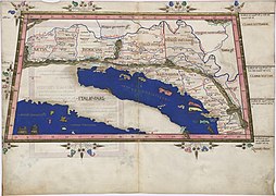 Ptolemy Cosmographia 1467 - Adriatic Sea + Dalmatian coast.jpg