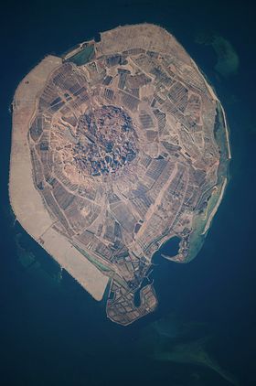 Image satellite de Sir Bani Yas.