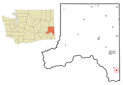 Location of Uniontown, Washington