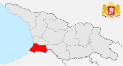 موقعیت آجارستان (به رنگ قرمز) در نقشهٔ گرجستان
