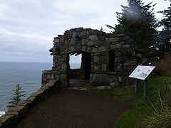 Rock shelter at the top of Cape Perpetua