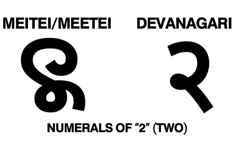 File:Classical Meitei (Meetei or Manipuri or Kanglei) and Devanagari (or Hindi or Marathi or Nepali or Sanskrit) numerals (units or symbols or numbers or figures or digits or characters) 02.jpg