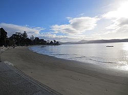 Long Beach and the eastern shoreline in 2014.