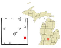 Location of Eaton Rapids, Michigan