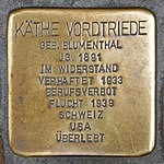 Stolperstein für Käthe Vordtriede (Kaiser-Joseph-Straße 167)