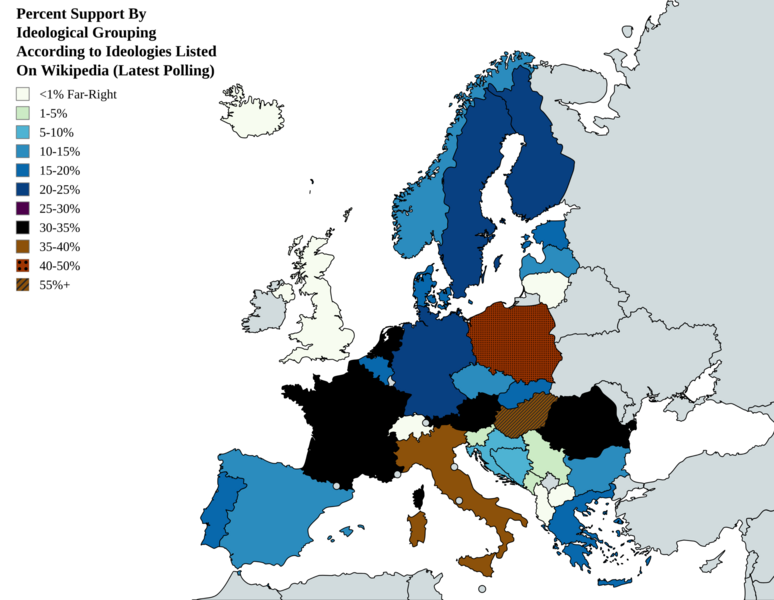 File:Support For Wikipedia-Labeled "Far-Right" or "Right-wing to Far-Right" By Country.png