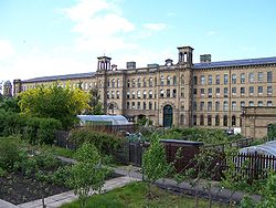 Salts Mill déli homlokzata, Saltaire