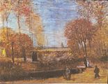 The Parsonage Garden at Nuenen with Pond and Figures, watercolor, November 1885, Private collection (F1234)