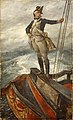 William Heysmann Overend painting: Naval Captain on the Poop deck taffrail