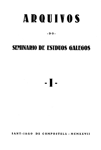 File:Arquivos do Seminario de Estduos Galegos Volume I Ano 1927.jpg