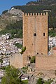 Castillo de la Yedra, the town and the hermitage of Virgen de la Cabeza.