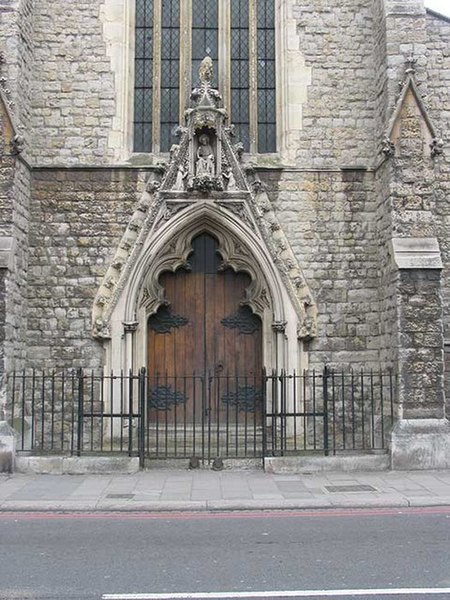 File:Doorway to Catholic Church, Clapham Park Road, London SW4 - geograph.org.uk - 835424.jpg