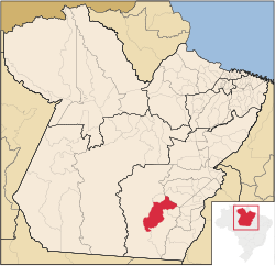 Localização de Ourilândia do Norte no Pará