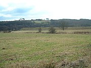 Old railway embankment near where Dollar station was