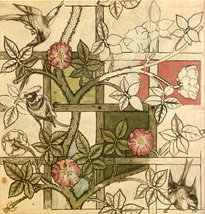 Design for Trellis wallpaper (1862)