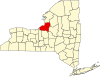 State map highlighting Oswego County