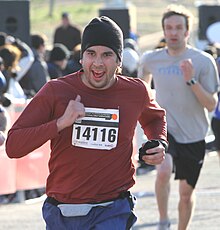 Man running a marathon