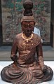 A Japanese seated Bodhisattva, made of wood with lacquer, gold, copper, and crystal, made by the sculptor Kaikei (fl. 1185–1220 AD), Kamakura period