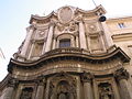 Façade with close-up of lantern and medallion