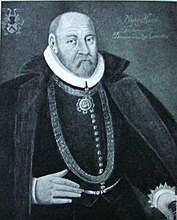 Statesman Niels Kaas (Sparre-Kaas), Chancellor and head of the Dano-Norwegian government during the King's minority 1588–1594