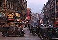 Image 1 Piccadilly Circus Photo credit: Chalmers Butterfield Shaftesbury Avenue from Piccadilly Circus, in the West End of London, c. 1949. The Circus, a famous traffic intersection and public space in the City of Westminster was built in 1819 to connect Regent Street with the major shopping street of Piccadilly. Its status as a major traffic intersection has made it a busy meeting point and a tourist attraction in its own right. More featured pictures