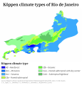 Köppen climate map of Rio de Janeiro