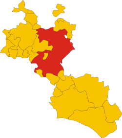 Caltanissetta within its Province