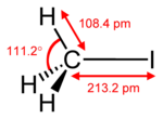 Structuurformule van joodmethaan