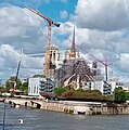 Notre-Dame de Paris viewed from Pont de la Tournelle to Île Saint-Louis, April 2024